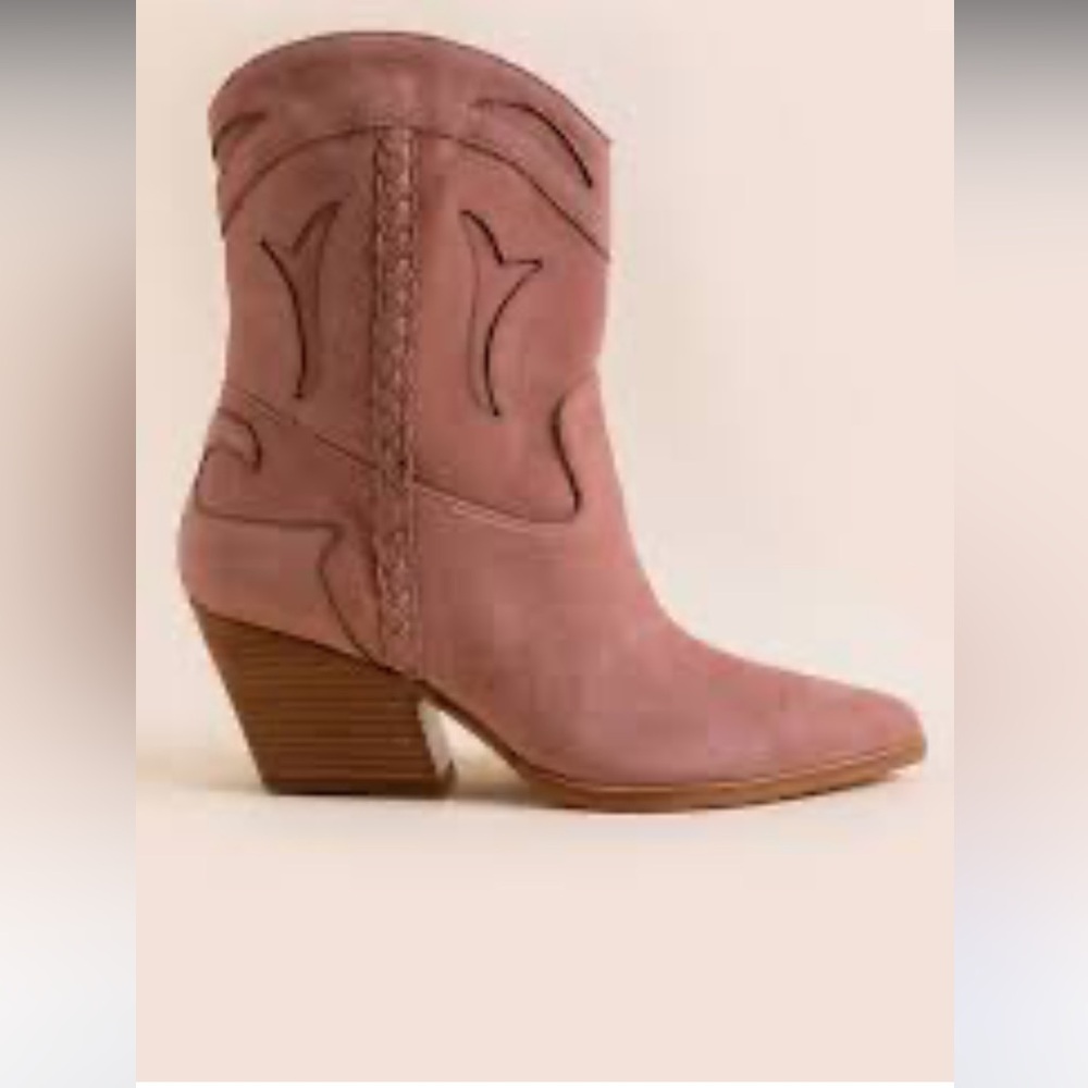 Dolce Vida Loral Women's Pink Western Ankle Boots 7